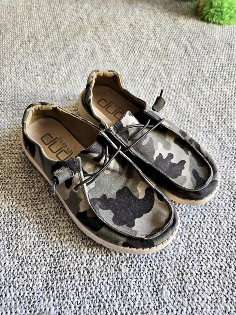 Hey Dude Wendy Camo Sneakers Green & Black US 6